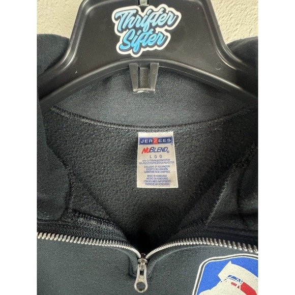 National Sprint League Racing Men’s Large Black Pullover 1/4 Zip Sweatshirt - Picture 3 of 5
